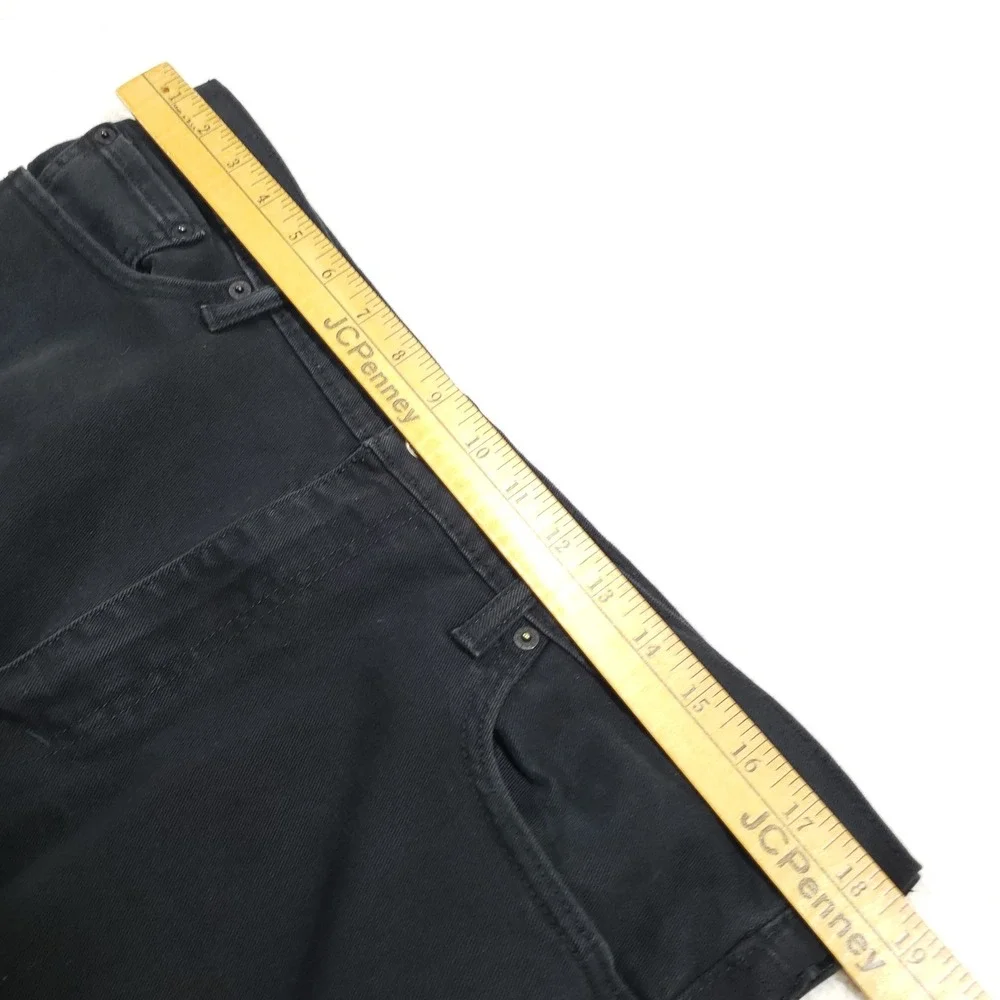 Levi's 513 Slim Straight Jeans Mens 36x32 Black Stretch Denim Pants